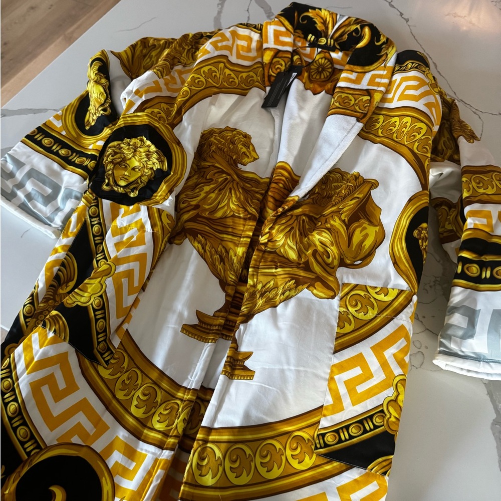 Versace Gold and White Baroque robe